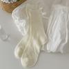 Calcetines blancos estilo ballet para mujer, de primavera y verano, con lazo fino, bonitos y cómodos para usar en exteriores, para niños.