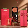 Set de Regalo Temático Rojo para Bodas para Recién Casados: Caja de Regalo Peine de Sándalo, Peine Masajeador con Cojín de Aire, Regalo Práctico para Mujeres, Recuerdo para el Cuidado de la Salud