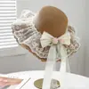 Sombrero de Paja con Lazada y Ala Ancha para Mujer, Sombrero de Playa para Viaje con Protección Solar, Sombrero Versátil para la Costa, Sombrero de Sol con Ala Grande