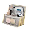 Bolsa de Cosméticos Feminina Nova Compartimentada Autoportante Grande Capacidade Viagem Portátil Bolsa Portátil com Compartimentos