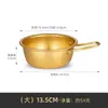 Taza para Vino de Arroz con Asa, Tazón para Fideos Instantáneos, Tazón para Kimchi, Tazón Grueso Coreano para Vino de Arroz, Tazón Amarillo de Aluminio, Tazón para Cocinar Vino Caliente y Frío