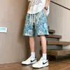 Diseño de Cinco Puntos Verano Versátil Longitud Media Holgado de Moda Marca Ins Estilo Americano Shorts Frescos Bordados para Hombre Casual Deportivos