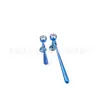 Pendientes de Zirconio Cilíndrico de Aleación de Titanio F136 Zoro Colgantes de Gota de Agua Clavos para Hélice G23 Titanio Piercings con Rosca Interna
