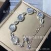 Pulsera mayorista de calcedonia verde jade hielo, pulsera china nueva, ágata verde para mujer, pulsera de jade ajustable, suministro en vivo
