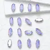 Fornecimento Transfronteiriço de Diamante com Garras de Marquise de Quatro Pontas Série Proteína Mocha Acessórios de Vestuário Furo de Sapato Flor de Sapato Material Diamante Costurado à Mão