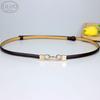 Cinto fino feminino Golden Pear outono fivela dourada com saia combinando vestido decorativo cintura pequena cinto feminino atacado