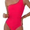 Nuevo Estilo Color Sólido Estilo Europeo y Americano Bikini de una Pieza Corte Ajustado Adelgazante Traje de Baño de Playa para Mujeres Bañador Conservador Transfronterizo 2026