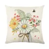 Funda de Almohada Floral Nueva de Primavera Temu Impresa en Alta Definición Funda de Cojín de Planta y Flor para el Hogar Disponible para Mayorista