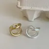 Novo anel aberto de moda geométrica irregular estilo coreano, personalidade, para o dedo indicador, joia de nicho estilo europeu e americano para mulheres