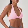 Sujetador de Yoga Popular Europeo y Americano para Mujer, Cuello Halter, Espalda Hermosa, Ropa Interior Fitness, Sexy, Sujetador Deportivo sin Varillas 52764