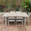 Mesa y Sillas de Comedor para Balcón Exterior Nórdico, Patio de Villa, Solárium, Jardín de Hotel, Muebles de Ocio al Aire Libre, Silla de Ratán de Cuerda