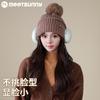 Sombrero con Orejeras Meetsunny Dos en Uno para Mujer Invierno Espeso Felpa Tejido Sombrero de Viaje para Coche Cortavientos Protección para los Oídos