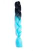 Nueva versión de trenza grande [doble color] Trenza africana sucia peluca trenza cola de caballo fibra química seda de alta temperatura color trenza grande