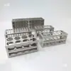 Rack para Tubos de Ensaio de Aço Inoxidável 304 Rack para Tubos Colorimétricos Equipamento de Laboratório para Centrífuga Coleta de Amostras de Sangue Rack Multifuncional para Tubos de Centrífuga