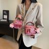 Bolsa de Mão Pequena com Fragrância Tendência Outono e Inverno Feminina 2025 Nova Bolsa de Corrente Acolchoada de Lã Versátil Moda Bolsa de Ombro
