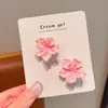 Grampo de Cabelo Flor de Cerejeira Rosa Suave Faixa de Cabelo Doce e Menina Grampo BB para Franja Quebrada Acessórios de Cabelo Cremosos