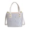 Bolso Cubo de Lujo Ligero de Gama Alta, Nuevo Bolso de Mano con Patrón Wanji de Estilo Étnico de Comercio Exterior, Bolso Cruzado Casual de Moda de Estilo Nacional