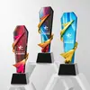 Troféu de Cristal Colorido Criativo Resina Personalizada Atmosfera de Alto Padrão Medalha de Funcionário Destaque para Reunião Anual da Empresa Ornamentos