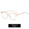 95700 moda nuevo metal espejo plano para mujer cómodo espejo de resorte pies gafas anti luz azul montura de gafas de moda