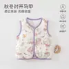 Chaleco para Bebé 40g Algodón Delgado Clase A Sin Costuras Estilo Primavera/Otoño Top Cálido para Bebé Chaqueta sin Mangas para Niños Ropa Exterior Acolchada de Algodón