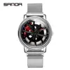 SANDA SANDA 1025 reloj de cuarzo para hombre hueco casual moda movimiento japonés Reloj para hombre