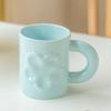 Seleção rigorosa em relevo flor copo de cerâmica Girl's Love design copo de café caneca simples presente copo de beber