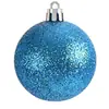 Decoraciones para Árbol de Navidad al por Mayor 4/5/6/8/10cm Brillante Mate Purpurina Galvanizado Plástico Colgante de Bola de Navidad