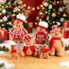 Decoração de festa de Natal Casal Boneco de gengibre Suprimentos Boneco de desenho animado Boneca criativa Árvore de Natal pendurada Enfeites