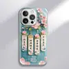 Design de Etiqueta de Flor Adequado para Apple 16 Pro Max Capa de iPhone Cartoon Feminina, Novo Modelo para 15, Capa de Hidrogel para 14