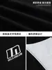 Camiseta Masculina Patchwork Colorido Dividido de Manga Curta, Verão Algodão Puro Texturizado Bordado Esportiva, Marca Tendência Manga Meia Q