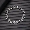 Pulseras de Hip-Hop Transfronterizas Europeas y Americanas para Hombre, Pulseras de Acero Inoxidable de Alta Gama Personalizadas de Moda al por Mayor