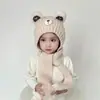 Gorro y Bufanda Integrados para Niños Gorro Engrosado a Prueba de Frío Gorro de Lana Tipo Suéter Gorro Cálido de Invierno con Protección para las Orejas Gorro de Lana Tejida para Bebé