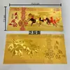 2026 Año del Caballo Billete de Oro Sobre Rojo Dinero de la Suerte Éxito Instantáneo Lámina de Oro Imitación Billete de Caballo de Cien Yuan Evento de Colección Conmemorativa Regalo