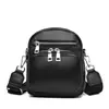 Bolso de Piel Genuina para Mujer 2022 Bolso de Hombro Cruzado de Moda Gran Capacidad Textura Multicapa Piel de Vaca de Primera Capa Bolso para Teléfono Móvil