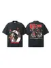 No. 23 Hombre Volador Estrella de Baloncesto Estampado Retro Americano Camiseta de Manga Corta Holgada Peso Pesado Hombro Caído Unisex Comercio Exterior Transfronterizo Moderno