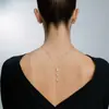 Corrente Traseira de Zircônia Multicamadas para Novo Produto Transfronteiriço Moda Europeia e Americana Corrente de Clavícula Colar Gota d'Água de Alta Qualidade Colar Feminino