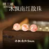 Ágata Vermelha do Sul Natural com Padrão Flor de Gelo Contas Redondas Contas Soltas Individuais Ornamento de Cristal Pulseira Colar para Clavícula Acessório DIY