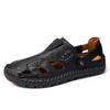 Sandálias plus size primavera 2025 sapatos de praia masculinos para atividades ao ar livre novas pantufas respiráveis transfronteiriças sapatos masculinos de verão meio sapatos
