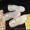 Zapatos de lona con plataforma para mujer, de doble uso, transpirables, ligeros, tipo slip-on, nuevo modelo otoño 2026, zapatos de suela blanda color blanco perla