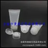 Tubo blando blanco transparente de 30 ml con tapa abatible para champú, botella de tubo, tubo blando de 30 g para desinfectante de manos
