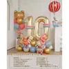 Set de columna de globos con números temática de circo, decoración de escena para fiesta de cumpleaños infantil y accesorios para fotos