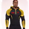 Camiseta con Capucha para Hombre de Fitness de Co-Marca UFC, Alta Elasticidad, Secado Rápido, Adelgazante, para Gimnasio, Entrenamiento de Levantamiento de Pesas y Carrera, Manga Larga