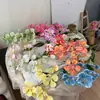 Flores Artificiales de Alta Calidad Transfronterizas para Decoración de Salón de Ceremonias de Boda, Arreglo Floral de Flor de Fénix de 3 Ramas, Flores Falsas para Decoración de Fondo