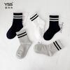 Calcetines Infantiles Yishuangshuang Otoño e Invierno Nuevos Estilo Coreano Calcetines Rayados de Media Caña Algodón Peinado Estilo Preppy Calcetines de Estudiante Calcetines Sin Costuras