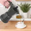 Cafetera Moka Eléctrica de Aluminio Transfronteriza Estilo Italiano Estilo Europeo Cafetera Doméstica Rápida y Conveniente Cafetera Eléctrica