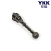 Tirador de cremallera YKK No. 3 cabezas de bola de acero metálico, cabeza de gota, varios colores en stock, accesorios para bolsos, ropa y carteras