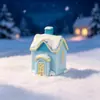 Paisaje en miniatura, escena de nieve creativa, casa, castillo, decoraciones de paisajismo DIY, accesorios, pequeños adornos de mesa