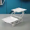 Suporte de mesa para sobremesas, pratos, expositores, enfeites, bandeja para lanches e frutas, decoração de casamento, mesa de centro para sala de estar, prato de frutas personalizado