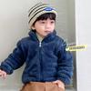 Casaco Infantil de Outono e Inverno com Gola Alta de Veludo para Bebês Meninas Casaco de Algodão Quente e Pelúcia para Meninos Jaqueta de Veludo Confortável Espessa