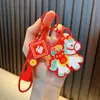 Llavero de Mascota Rojo Colgante para Bolsa de Año Nuevo Llavero de Pareja para Coche Día de Año Nuevo Pequeño Regalo Al por Mayor